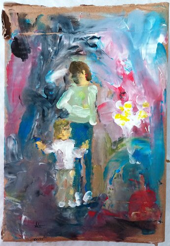 Mama, schau mal (O1199) von Dieter Becker, Malerei kaufen auf Singulart