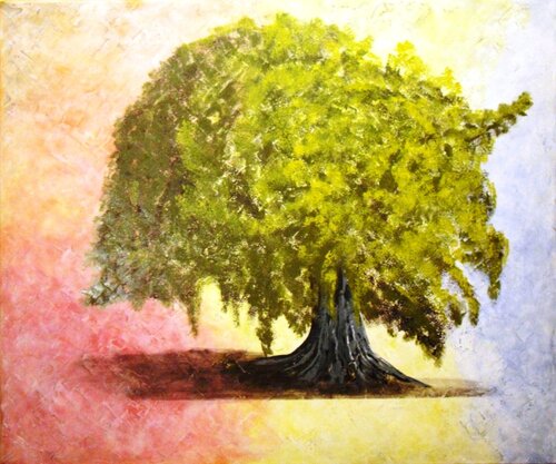 Mein Freund der Baum (A469) van Dieter Becker, Schilderij te koop op Singulart