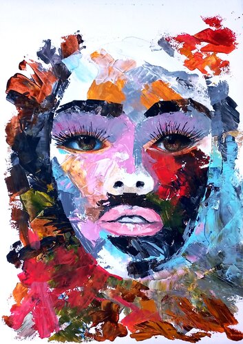 Schau mich an (O1209) van Dieter Becker, Schilderij te koop op Singulart