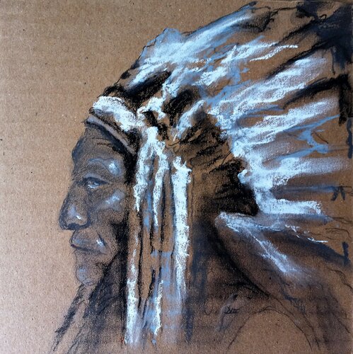 Sitting Bull (M1043) von Dieter Becker, Zeichnungen kaufen auf Singulart