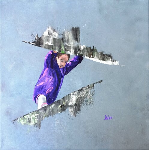 Klettertour (N1081) de Dieter Becker, Pintura a la venta en Singulart