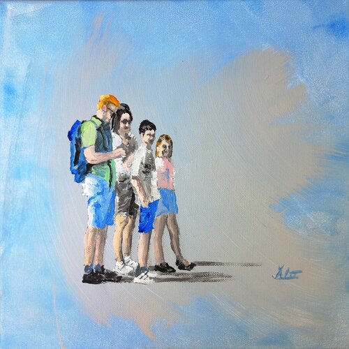 Familienausflug (N1067) by Dieter Becker, Painting for Sale on Singulart