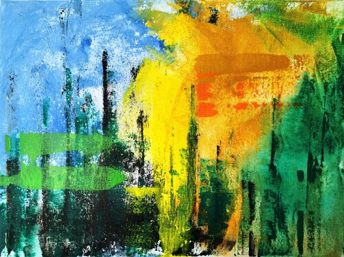 Black Forest on a Sunny Day (L0961) van Dieter Becker, Schilderij te koop op Singulart