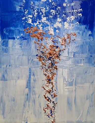 Alles im Fluss (L0934) van Dieter Becker, Schilderij te koop op Singulart