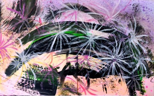 Jeder Tag bietet neue Chancen (P1258 - Diptychon) by Dieter Becker, 油畫 for Sale on Singulart