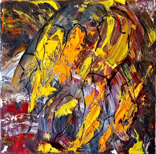Dick aufgetragen (P1251) by Dieter Becker, Painting for Sale on Singulart