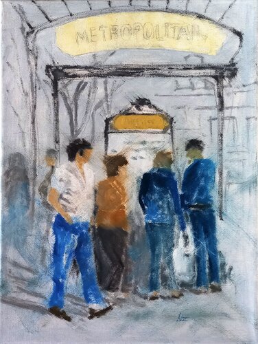 Metro Paris (P1238) de Dieter Becker, Pintura a la venta en Singulart