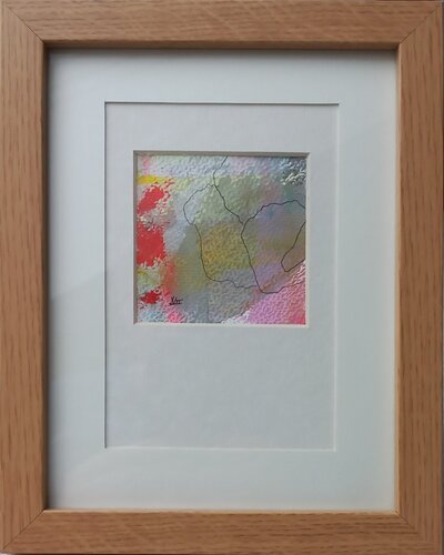 Mini-Unikat gerahmt (P1281_C) de Dieter Becker, Pintura a la venta en Singulart