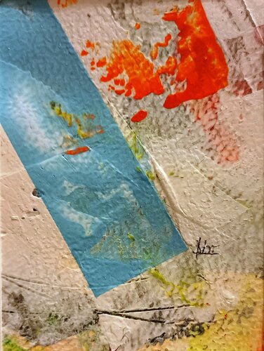 Mini-Unikate neutrale Motive (P1281) - 3er-Set van Dieter Becker, Schilderij te koop op Singulart