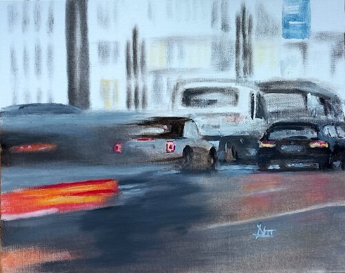 Rush Hour (P1257) by Dieter Becker, Painting for Sale on Singulart