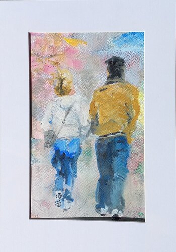Schauen wir mal (Q1303) van Dieter Becker, Schilderij te koop op Singulart
