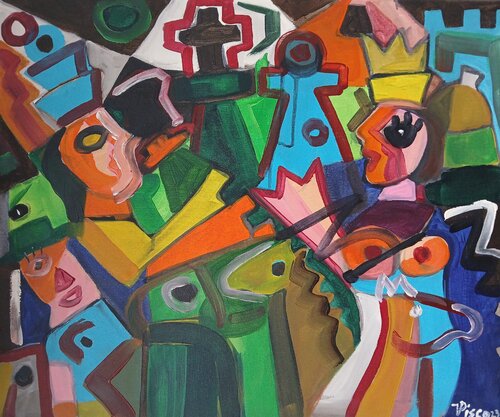 Xadrez III di Vítor Pisco, Pittura in vendita su Singulart