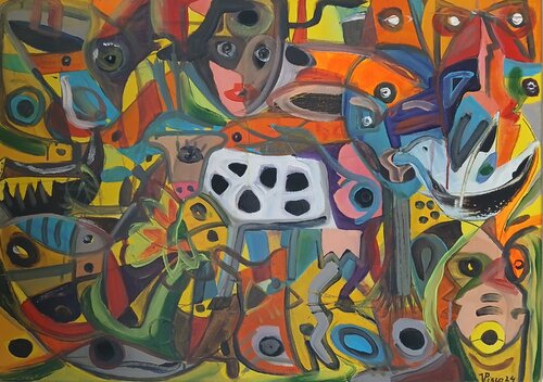 Pintura intuitiva di Vítor Pisco, Pittura in vendita su Singulart