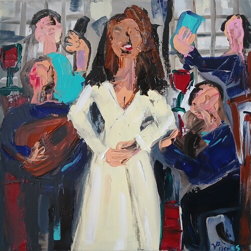 Selfie no fado III par Vítor Pisco, Peinture en vente sur Singulart