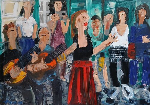 Há fado à Mouraria von Vítor Pisco, Malerei kaufen auf Singulart