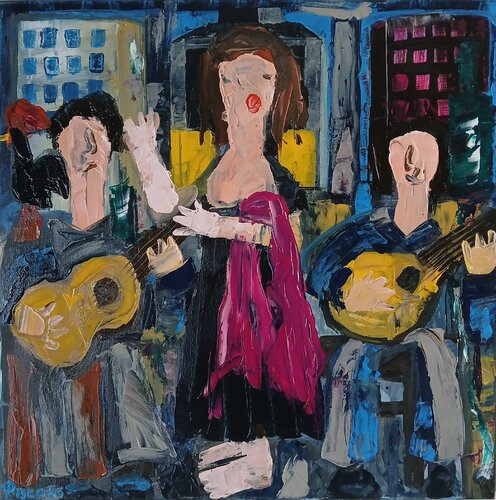 Fado é de Portugal di Vítor Pisco, Pittura in vendita su Singulart