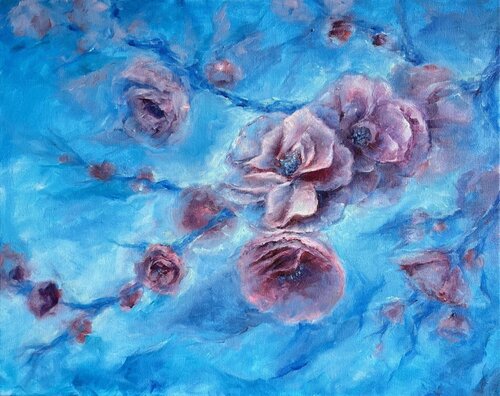 Flowers under water di Rine Journey, Pittura in vendita su Singulart