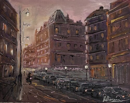 Homeward bound at Days End ..... di Olga Minasyan, Pittura in vendita su Singulart