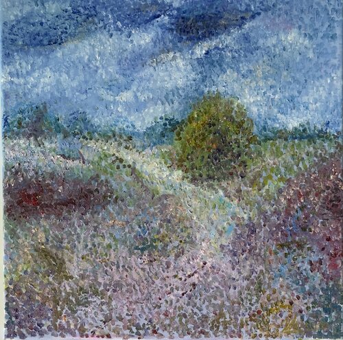 Hazy Countryside par Olga Minasyan, Peinture en vente sur Singulart