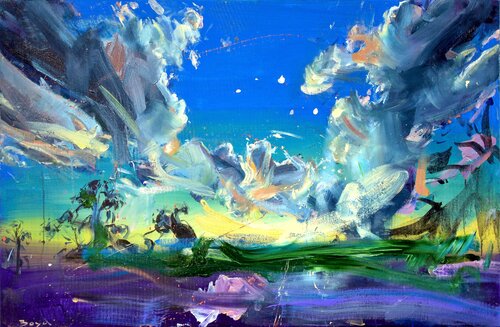 Above Only Sky van Simon Boyd, Schilderij te koop op Singulart