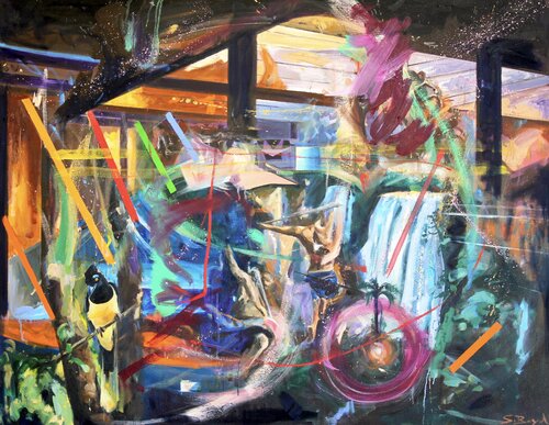 Down by the falls by Simon Boyd, Painting for Sale on Singulart