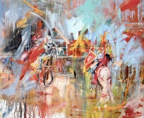 Crimson Charge di Simon Boyd, Pittura in vendita su Singulart