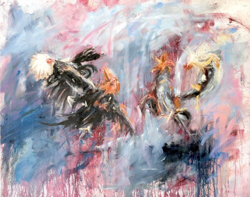 Cockfight de Simon Boyd, Pintura a la venta en Singulart