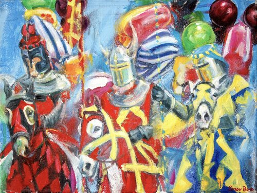 Knights and Sweets van Simon Boyd, Schilderij te koop op Singulart