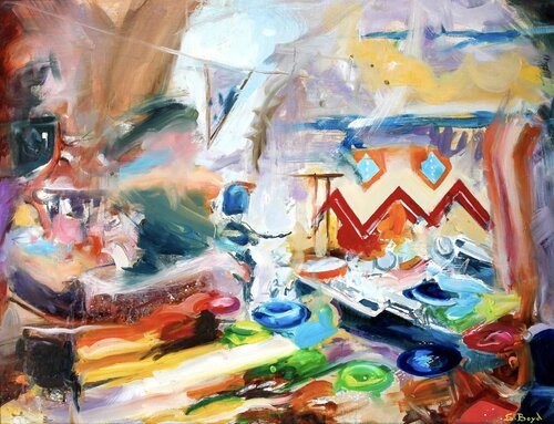 Standing Guard by Simon Boyd, 회화 for Sale on Singulart