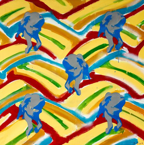 Rainbow Belts von Simon Boyd, Malerei kaufen auf Singulart