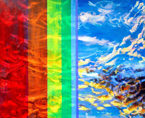 Chromo Sky II by Simon Boyd, Painting for Sale on Singulart