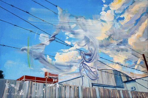 Beyond the Wire by Simon Boyd, 회화 for Sale on Singulart