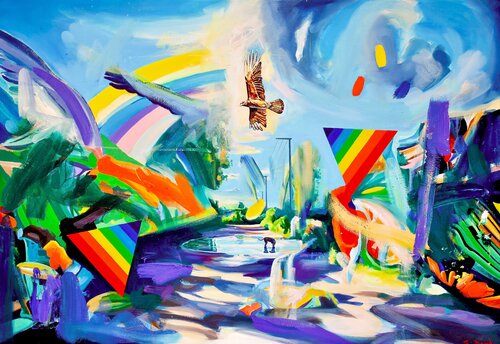 The Power of Three par Simon Boyd, Peinture en vente sur Singulart