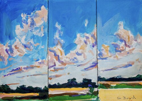 Study of Clouds - Sequence by Simon Boyd, Painting for Sale on Singulart