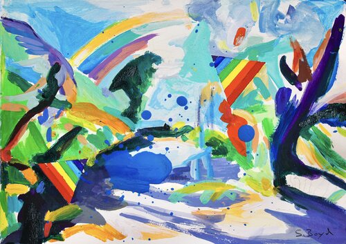 Study for 'The Power of Three' by Simon Boyd, Painting for Sale on Singulart