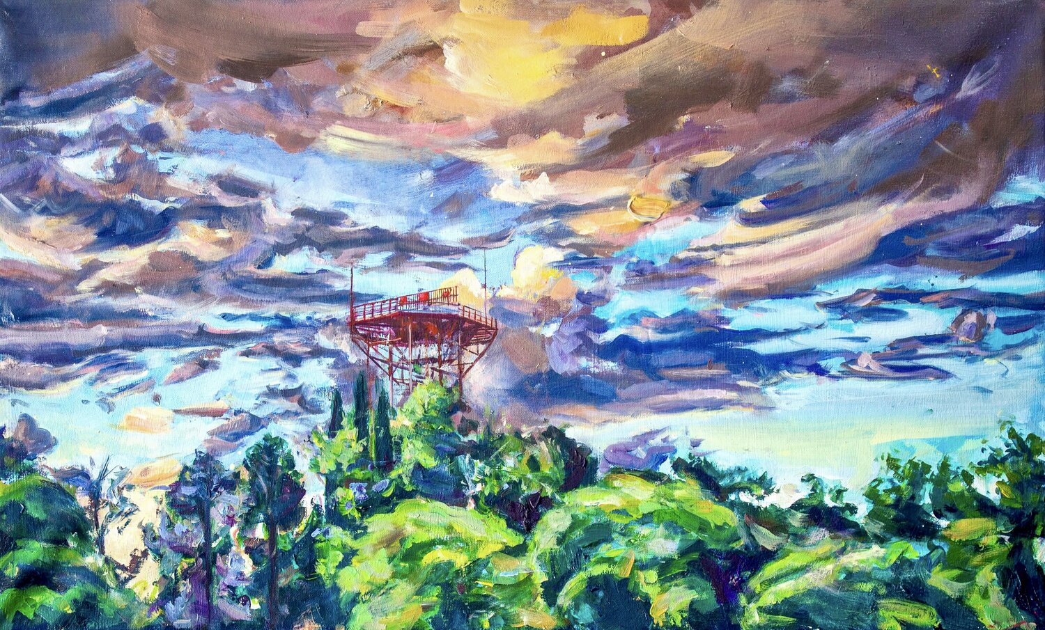 Control Tower Simon Boyd Original painting for sale