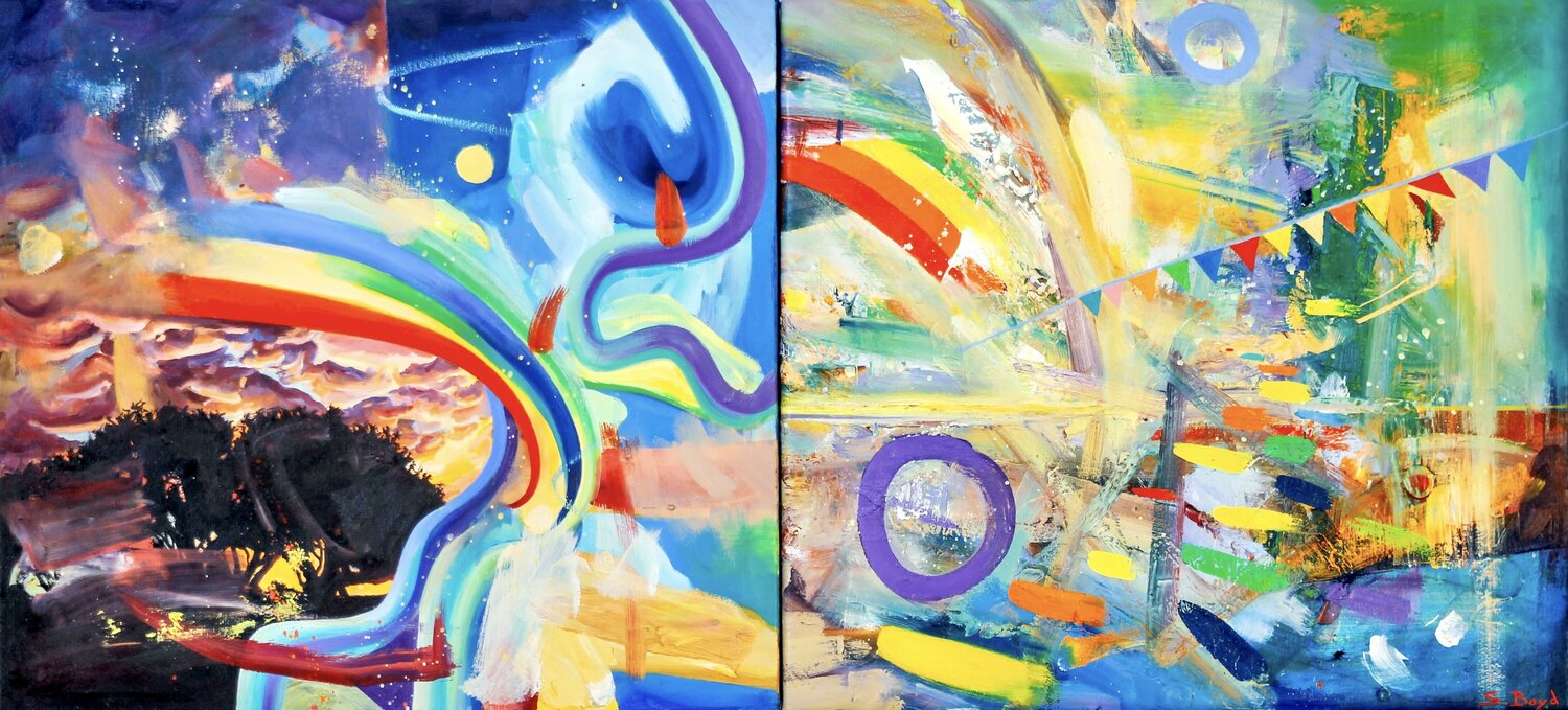 Carnival Simon Boyd Dipinto originale in vendita