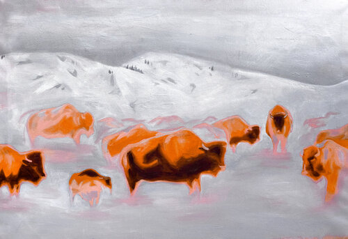 Like a cold sunset van Victoire Perez, Schilderij te koop op Singulart