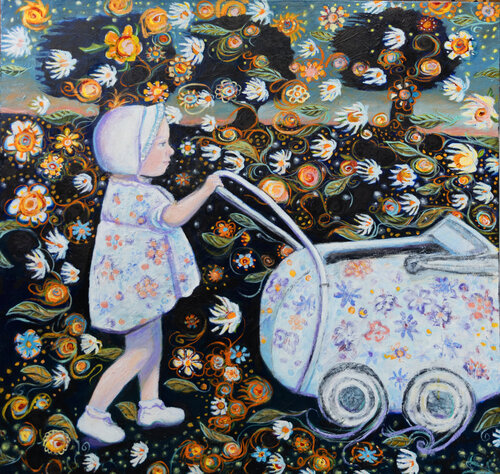 strolling through a daydream von evy Olsen Halvorsen, Malerei kaufen auf Singulart