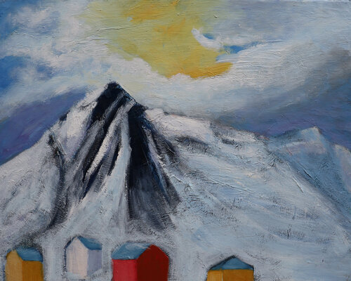 Fjell, lofoten mountain von evy Olsen Halvorsen, Malerei kaufen auf Singulart