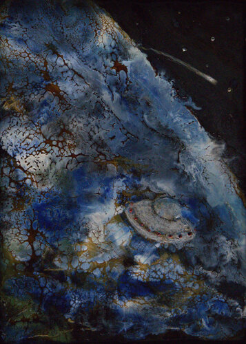 Blue Orbit de evy Olsen Halvorsen, Pintura a la venta en Singulart