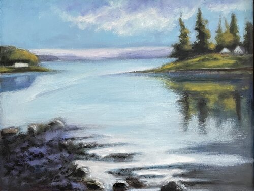 Gamble Bay Tide van evy Olsen Halvorsen, Schilderij te koop op Singulart