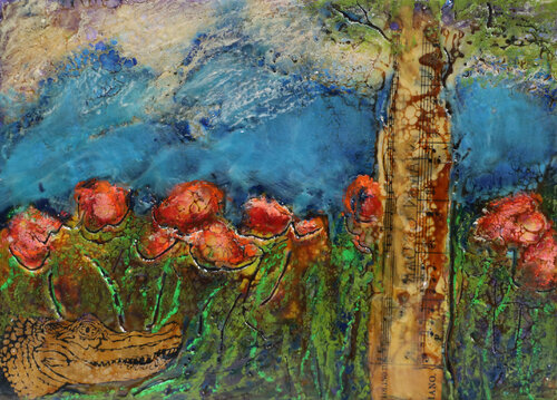 Smell the roses van evy Olsen Halvorsen, Schilderij te koop op Singulart
