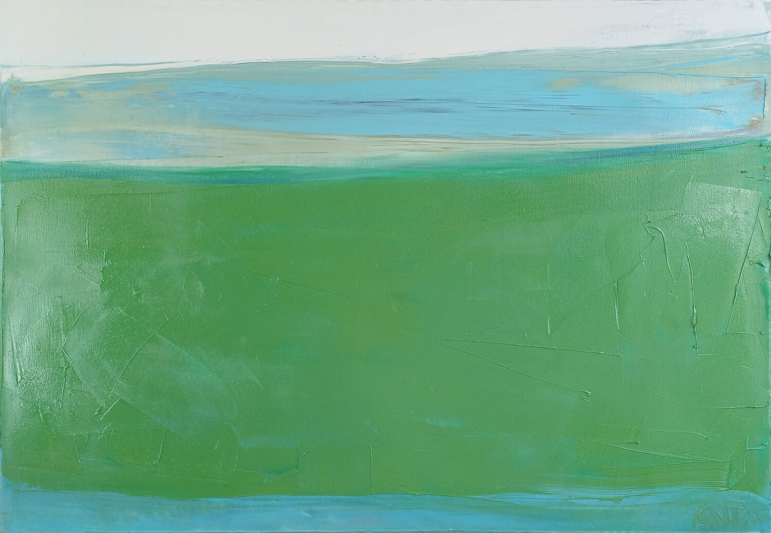 Oil painting, canvas art, stretched, "Landscape 7" by Karina Antonczak (2023) Painting Oil on