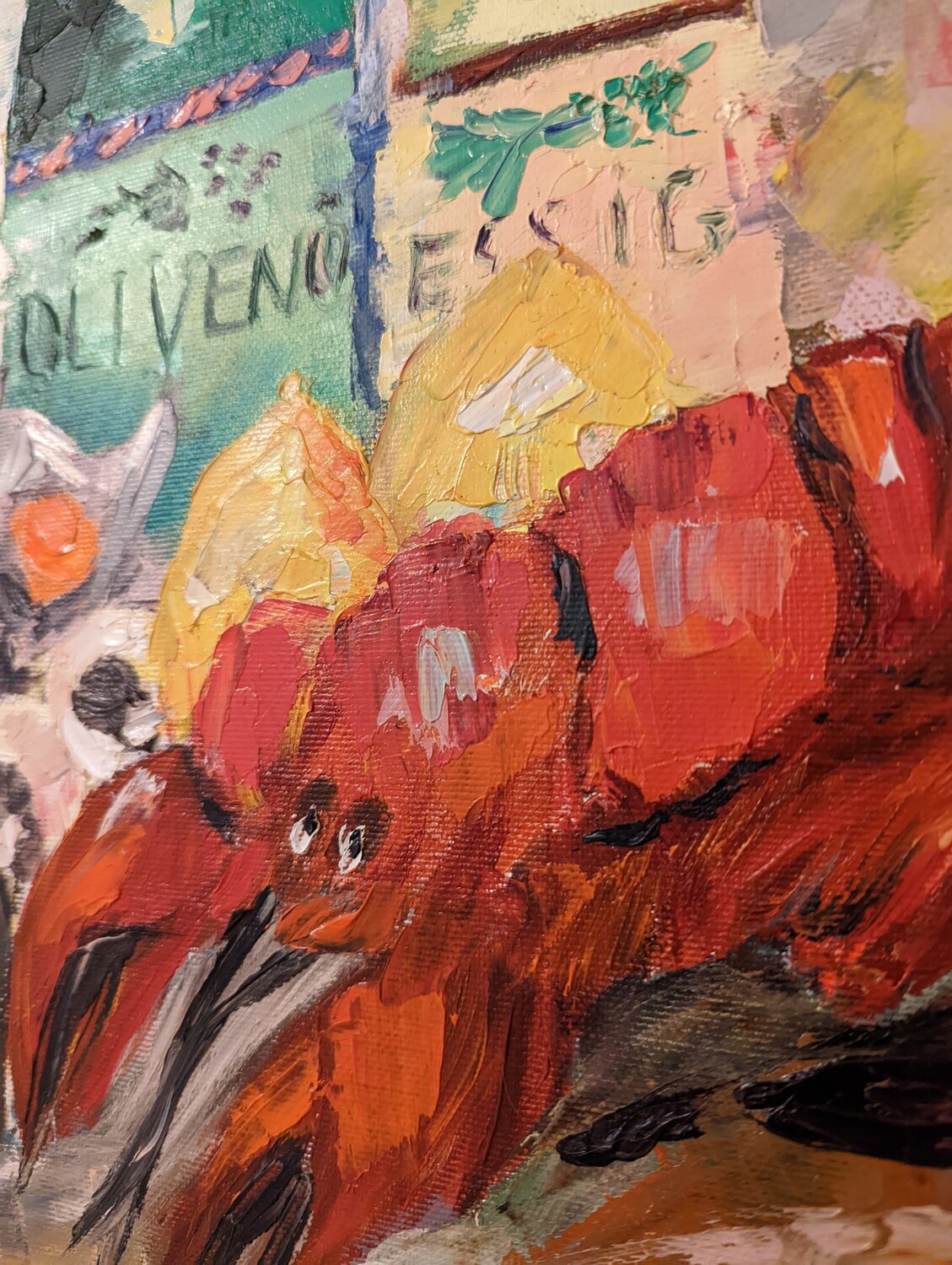 Mittelmeerfest by Ellen Frischbutter (2014) Painting Oil, Ceramics on