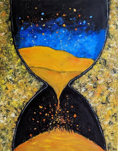 Durch die Sandkörner der Ewigkeit di Ellen Frischbutter, Pittura in vendita su Singulart