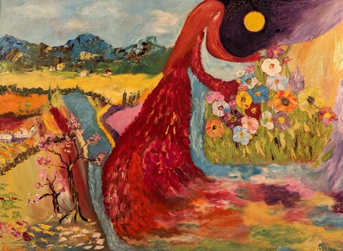 Schaffende Weiblichkeit de Ellen Frischbutter, Pintura a la venta en Singulart