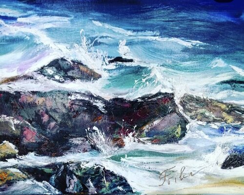 Erinnerung des Ozeans par Ellen Frischbutter, Peinture en vente sur Singulart