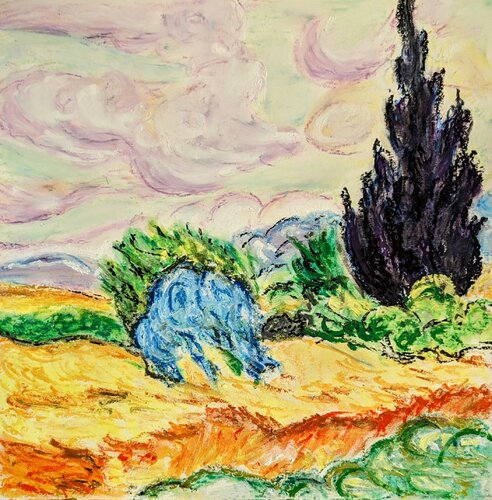 Freie Interpretation von Van Goghs "Vanilla Sky" Ellen Frischbutter