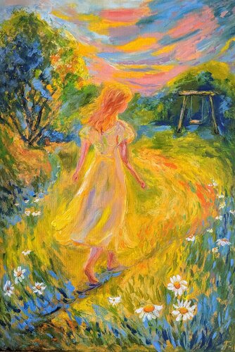 Morgenröte des Lebens van Ellen Frischbutter, Schilderij te koop op Singulart
